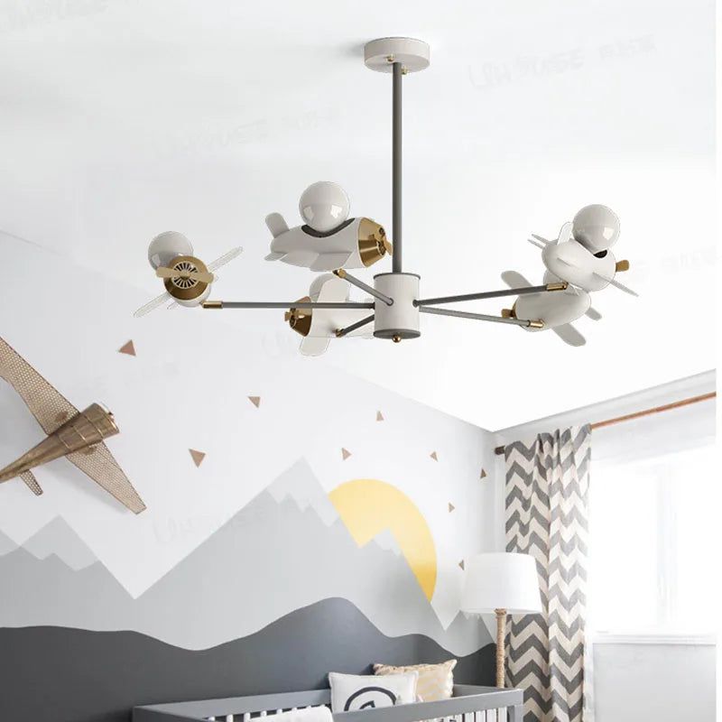 **Kids Airplane Ceiling Light - LED Night Light for Children's Bedroom & Nursery - Perfect for Themed Rooms & Sleep Aid**