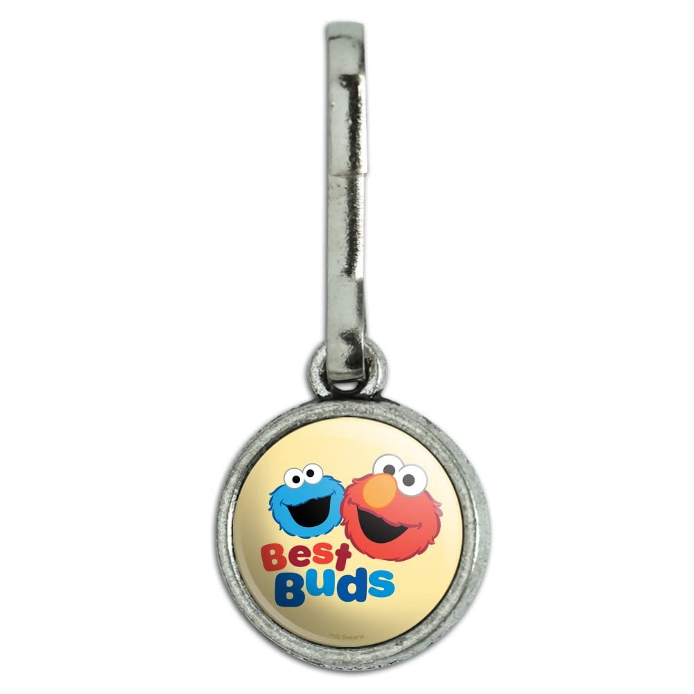 Sesame Street Elmo & Cookie Monster Best Friends Vintage Charm - Purse, Suitcase & Backpack Zipper Pull Accessory - Perfect for Kids' Bags, Luggage & Travel Accessories
