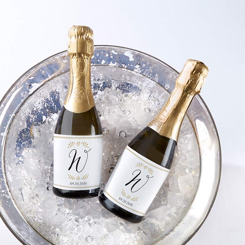 Personalized Mini Wine Bottle Labels for Weddings - Custom Classic Design for Favors, Gifts & Party Decorations - Perfect for Bridal Showers, Receptions & Anniversary Celebrations