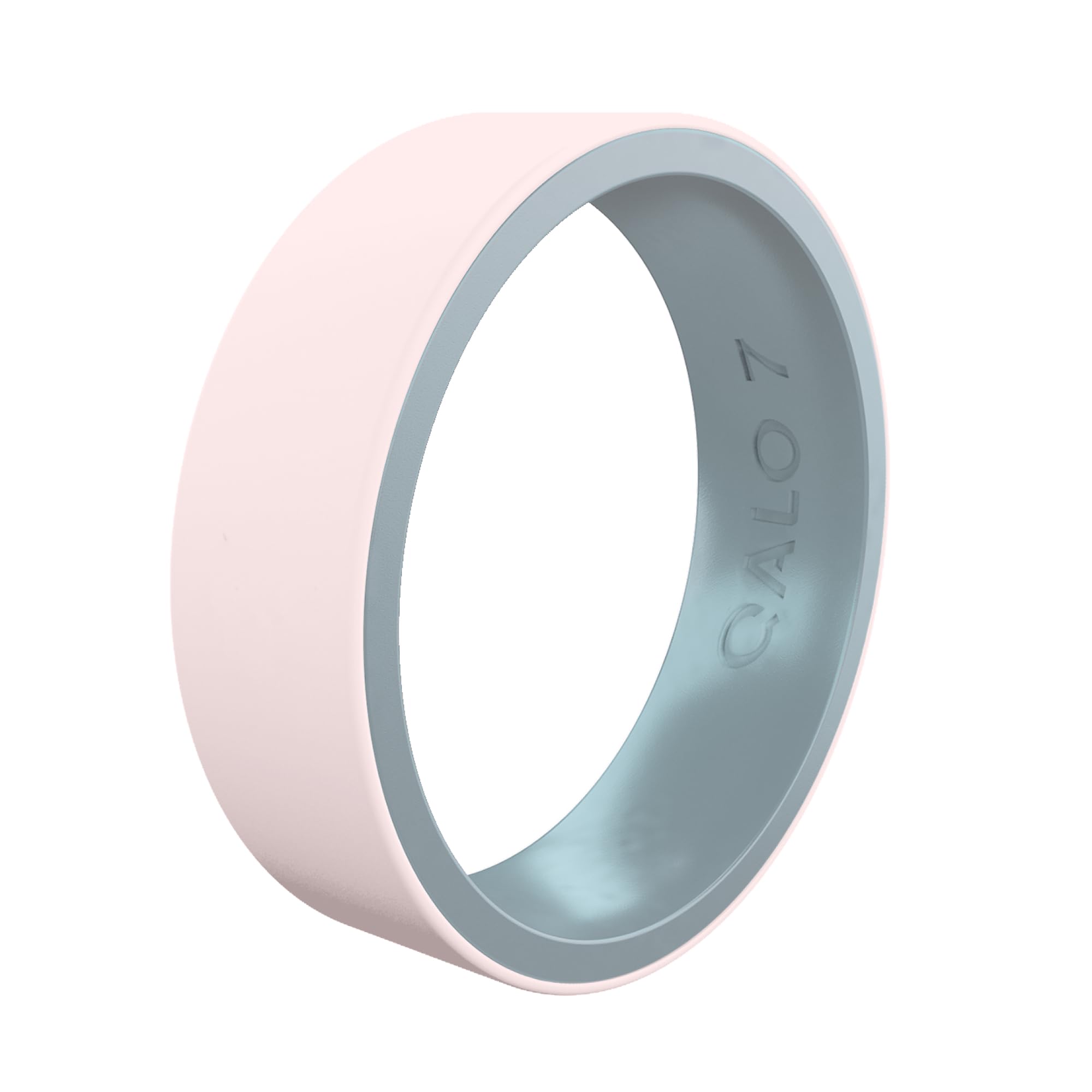 QALO Women's Silicone Wedding Band - Dual Layer Two-Tone Strata Arrowhead Design, Breathable & Durable Rubber Engagement Ring for Active Lifestyles | Perfect for Gym, Swimming, Travel & Everyday Wear (Multiple Colors)