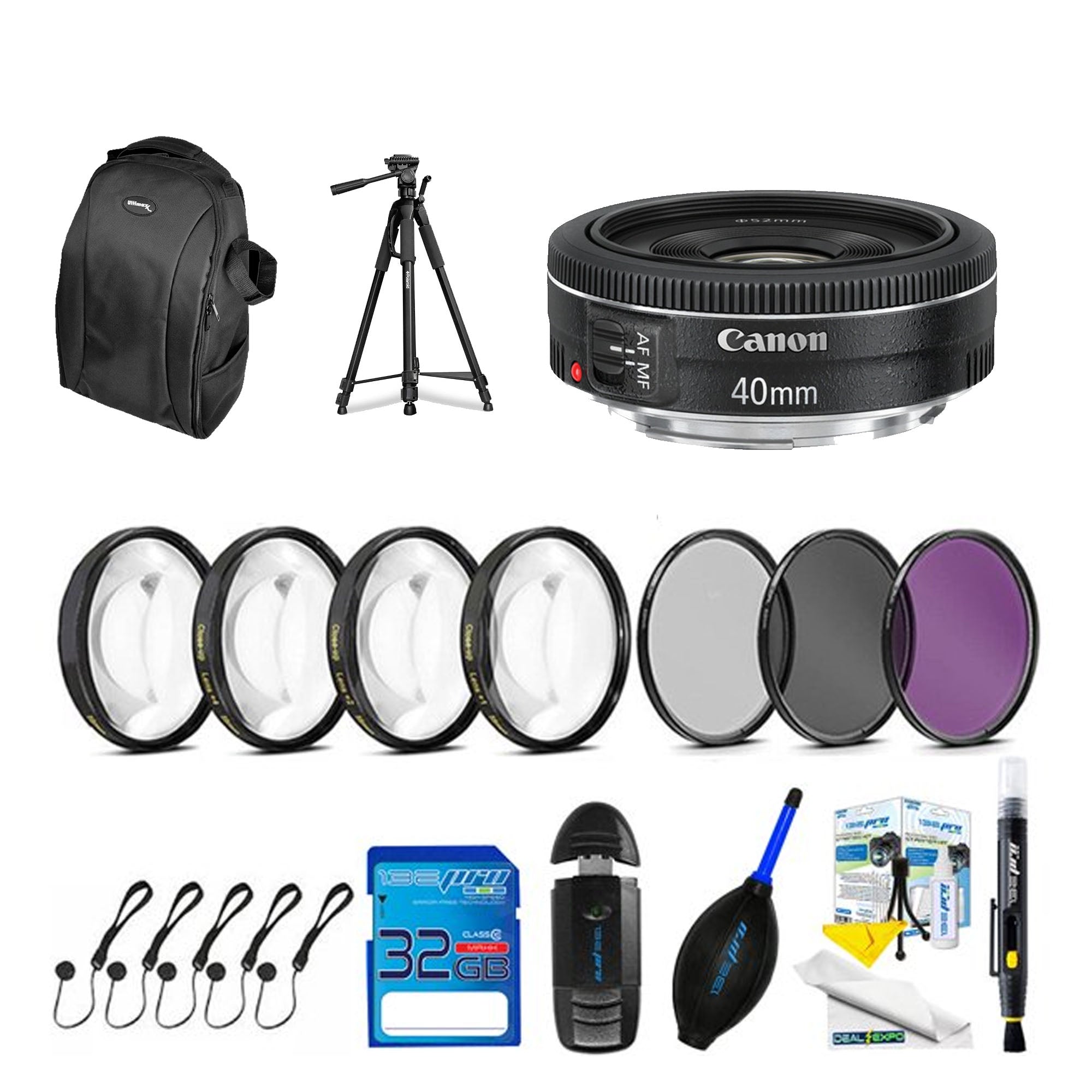 Canon EF 40mm f/2.8 STM Lens Kit with Backpack, Lens Cap & Accessories - Perfect for Portrait, Street & Travel Photography