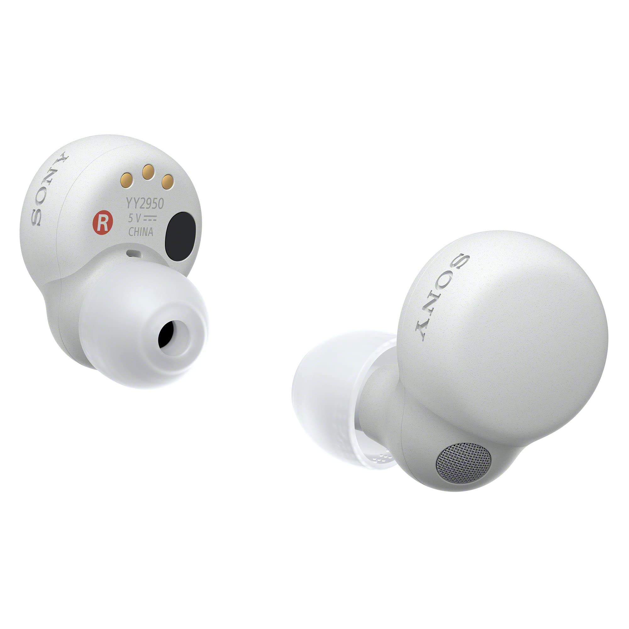 Sony LinkBuds S Truly Wireless Noise Canceling Earbuds with Charging Case - White | Bluetooth 5.2 | IPX4 Waterproof | 20hr Battery Life | Perfect for Workouts, Commuting & Travel (2-Piece Bundle)