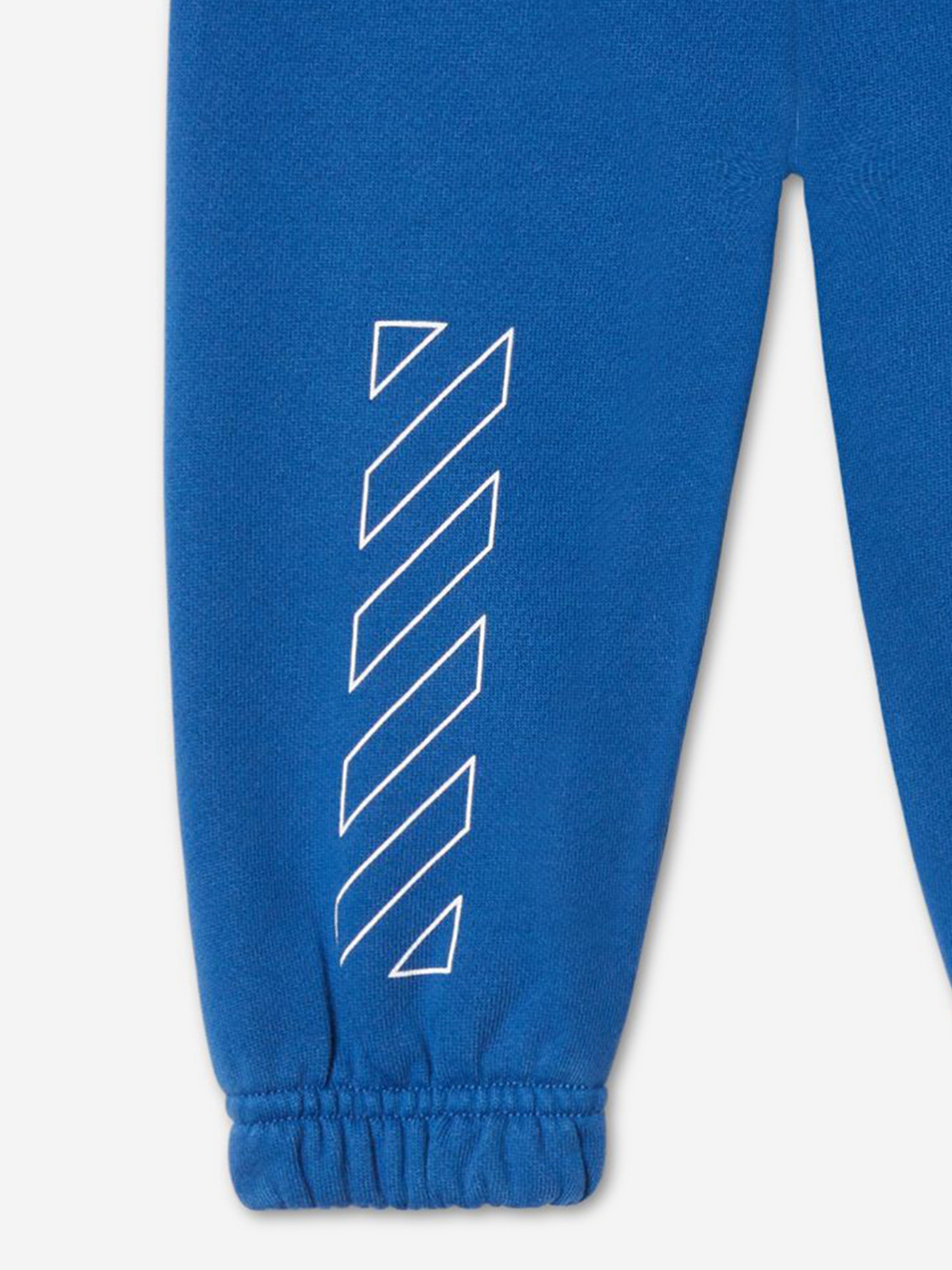 Baby Boys Bookish Diagonal Joggers in Blue - Comfortable & Stylish Pants for Playtime, Outings & Everyday Wear