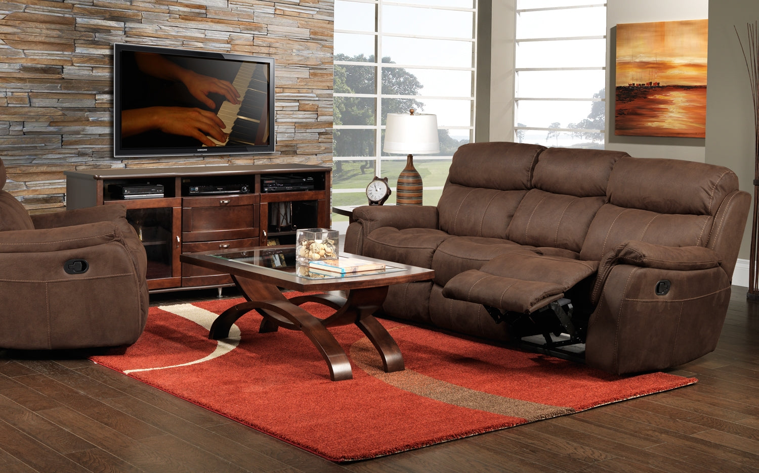 Modern Barton Coffee Table in Rich Chocolate Brown - Perfect for Living Room, Lounge & Office Decor