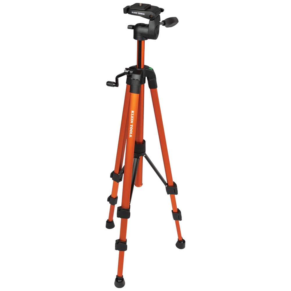 Klein Tools 69345 Flexible Aluminum Tripod with Mount - Lightweight & Adjustable for Laser Levels - Perfect for Construction, Surveying & DIY Projects