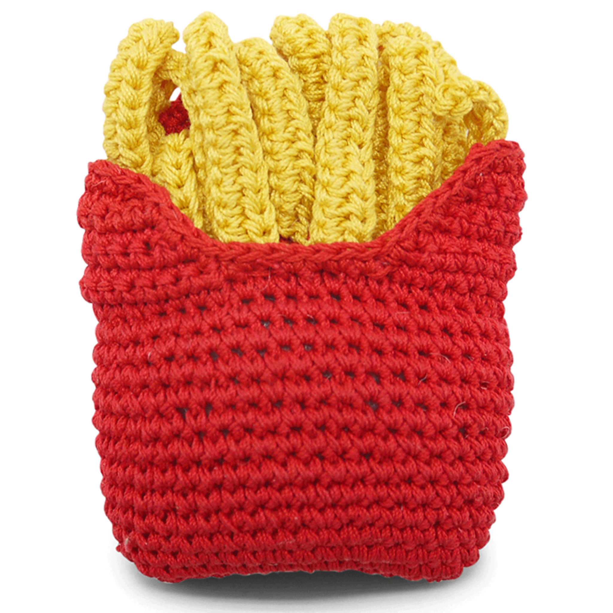 Dogo Pet Fashions Pawer Squeaky Toy French Fries Dog Chew Toys for Small Medium Large Dogs - Fun Interactive Playtime & Training Reward Treats