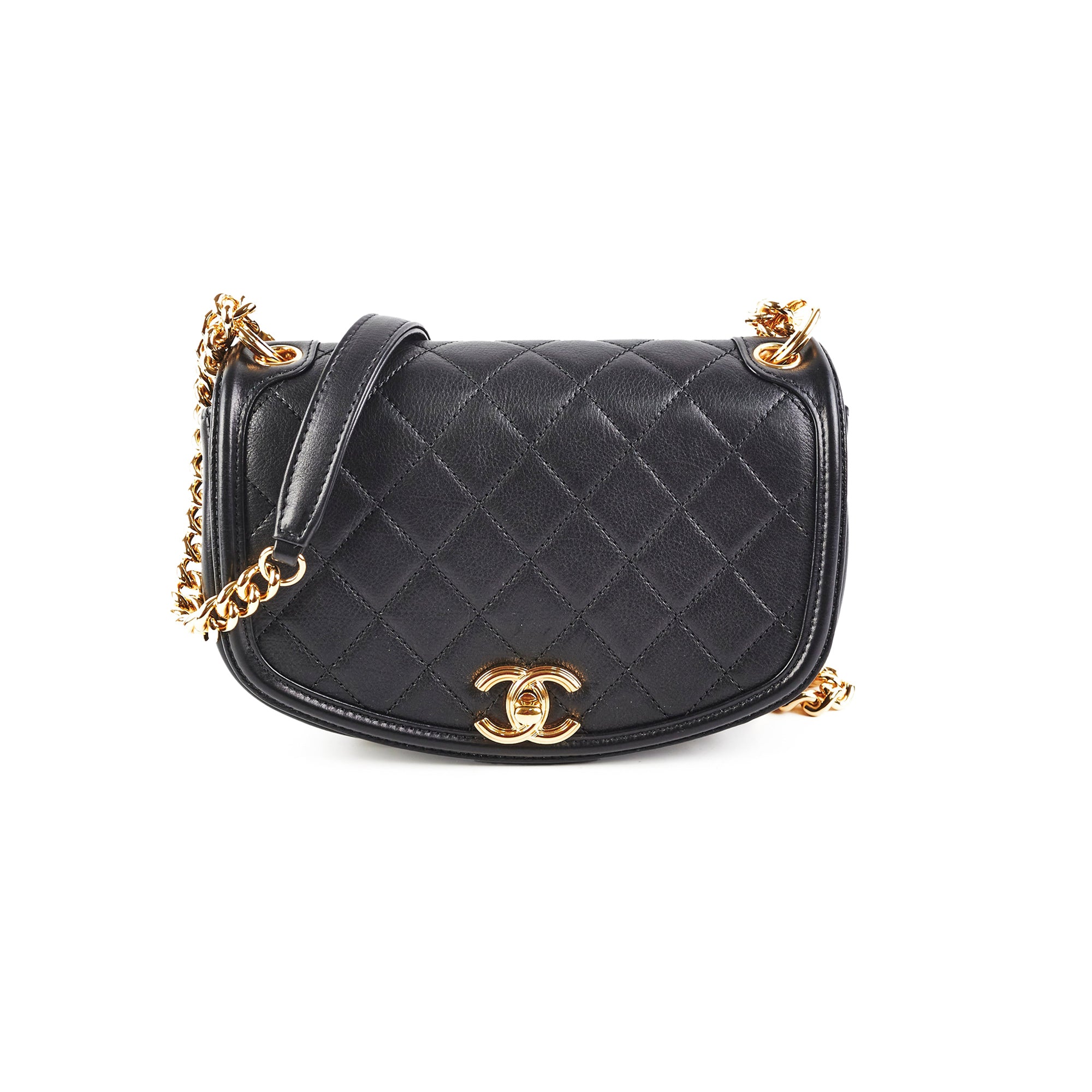 Chanel Classic Flap Bag in Black Calfskin Leather - Luxury Handbag for Women, Perfect for Evening Events & Special Occasions