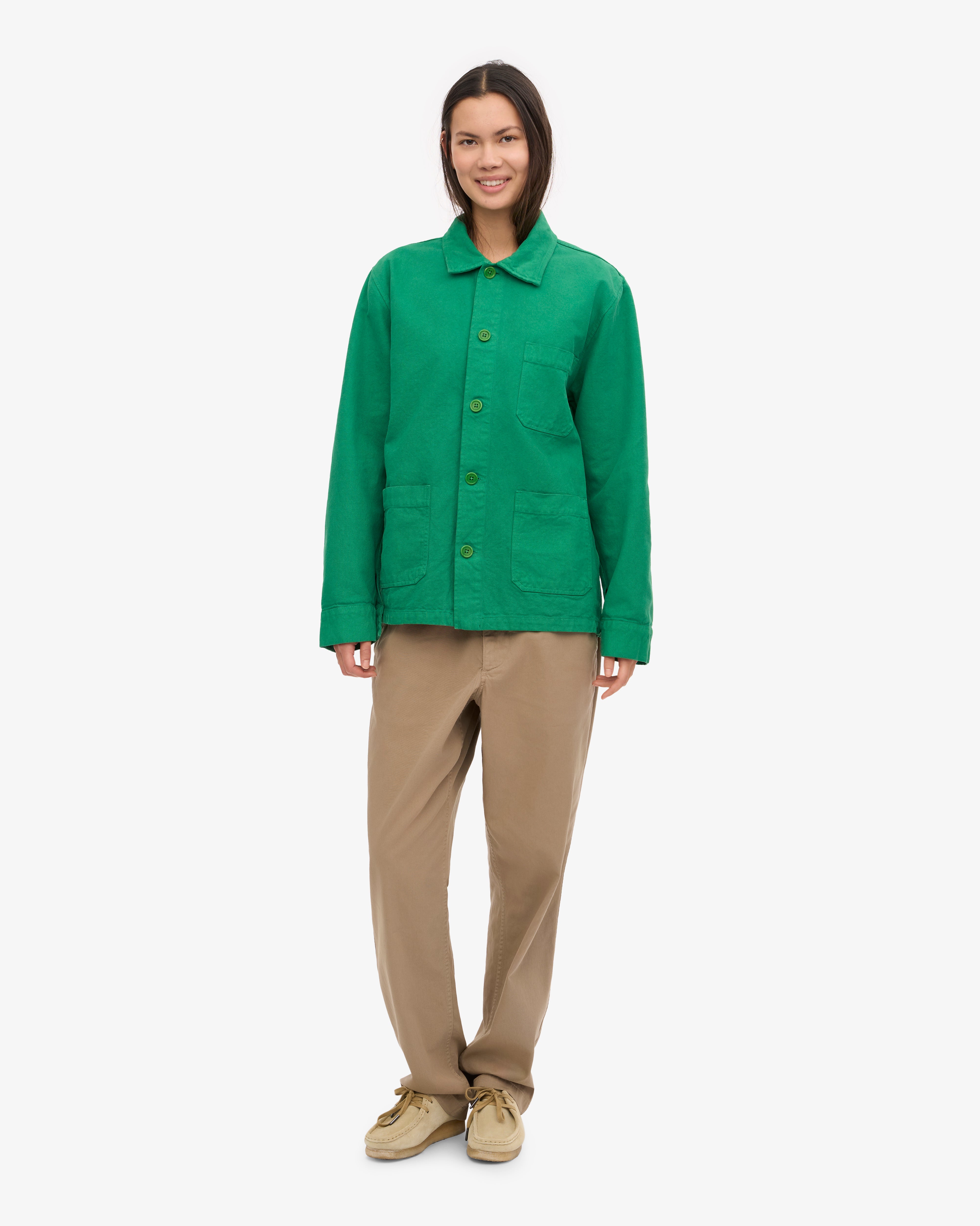 Organic Workwear Jacket for Men & Women | Eco-Friendly Kelly Green Outdoor Jacket | Durable & Comfortable for Construction, Farming & Outdoor Work