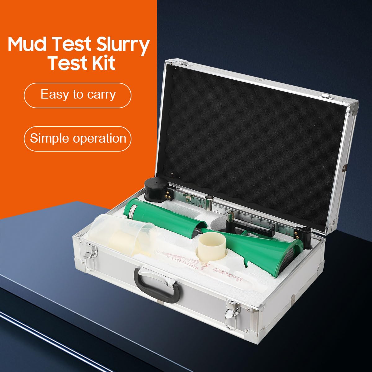 Premium Mud Hydrometer & Viscosity Tester Kit - Accurate Mud, Slurry & Sand Content Measurement for Oilfield Drilling & Construction Testing