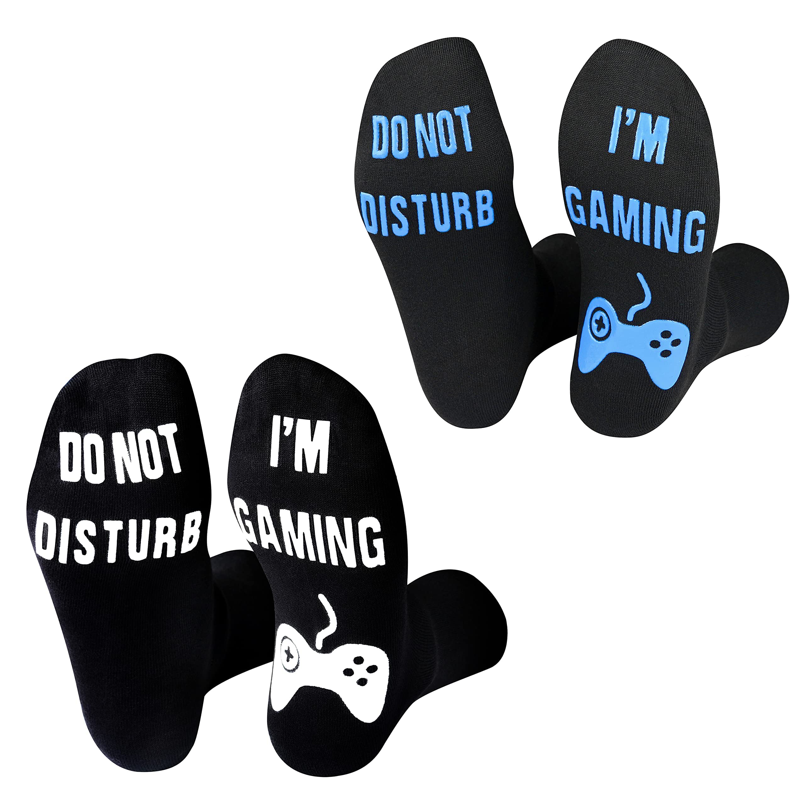 Funny Gaming Socks for Men - 2 Pairs Novelty Socks with 'Do Not Disturb I'm Gaming' Print - Perfect Gifts for Gamers, Fathers, Teens & Kids - Great for Gaming Sessions, Father's Day & Casual Wear