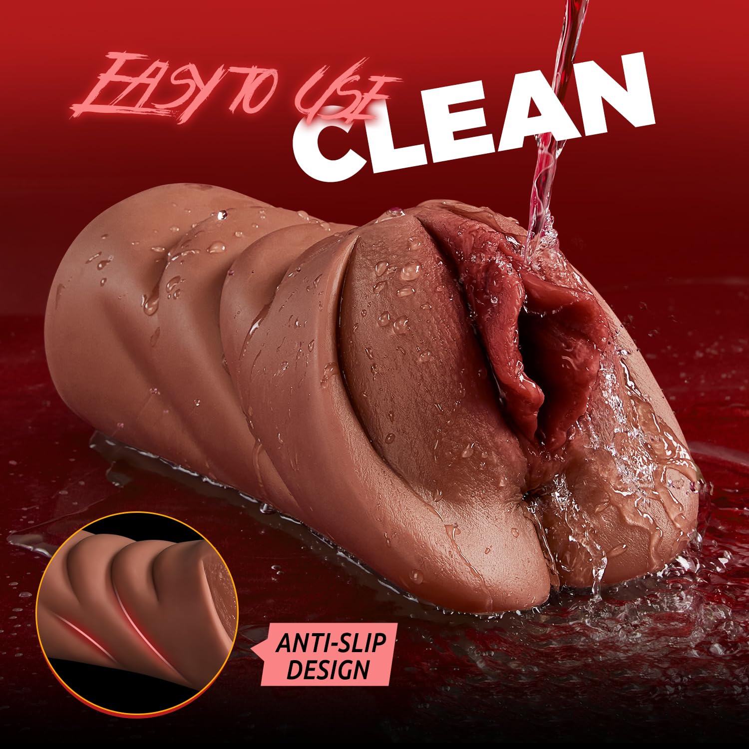 5D Realistic Pocket Pussy Male Masturbator with Thick Labia & Dual Stimulation - Deep Vagina & Tight Anus for Lifelike Blowjob Experience | Premium Adult Sex Toy for Men | Perfect for Solo Play, Couples Fun & Discreet Masturbation