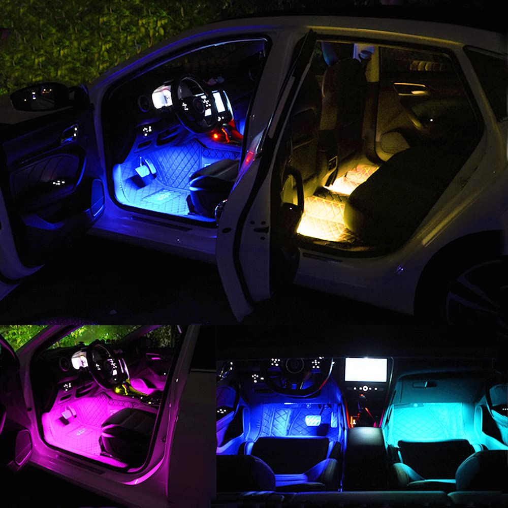 48 LED Rechargeable Under Cabinet Lights with Remote - Dimmable RGB Kitchen Counter & Closet Lighting, 15 Color Changing LED Bar Lights for Shelf, Car, Hallway (6 Pack) - Perfect for Home Kitchen, Garage, Display Cabinets & Mood Lighting
