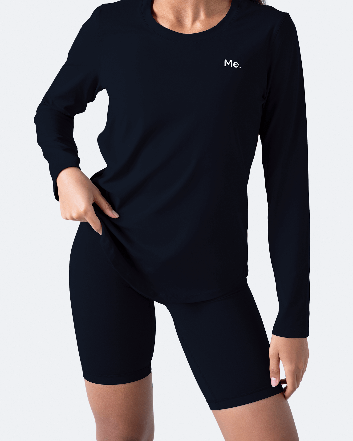 Jet Black Long Sleeve T-Shirt for Men - Soft Cotton Comfort Fit Casual Shirt - Perfect for Work, Gym & Everyday Wear