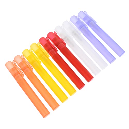 10ml Empty Refillable Perfume Spray Bottles - 10 Pack Travel Size Fine Mist Atomizer with Pen Clip for Perfume, Essential Oils & Hand Sanitizer - Portable Mini Spray Bottles for Purse, Gym Bag & Travel Accessories