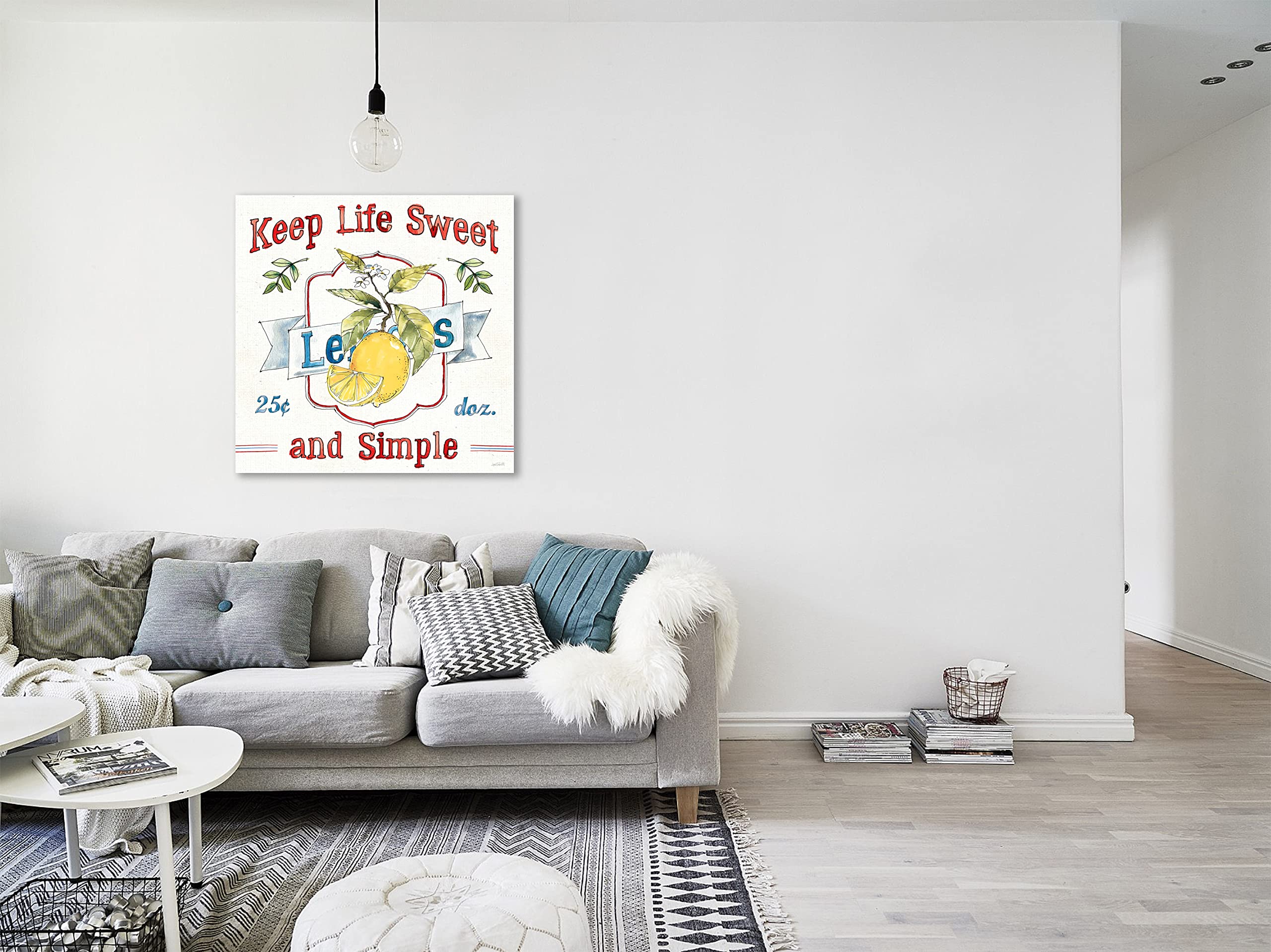 Fruit Stand II Gallery Wrapped Canvas Art Print by Anne Tavoletti - 48x48 Inch Modern Kitchen Wall Decor for Dining Room & Farmhouse Style Home