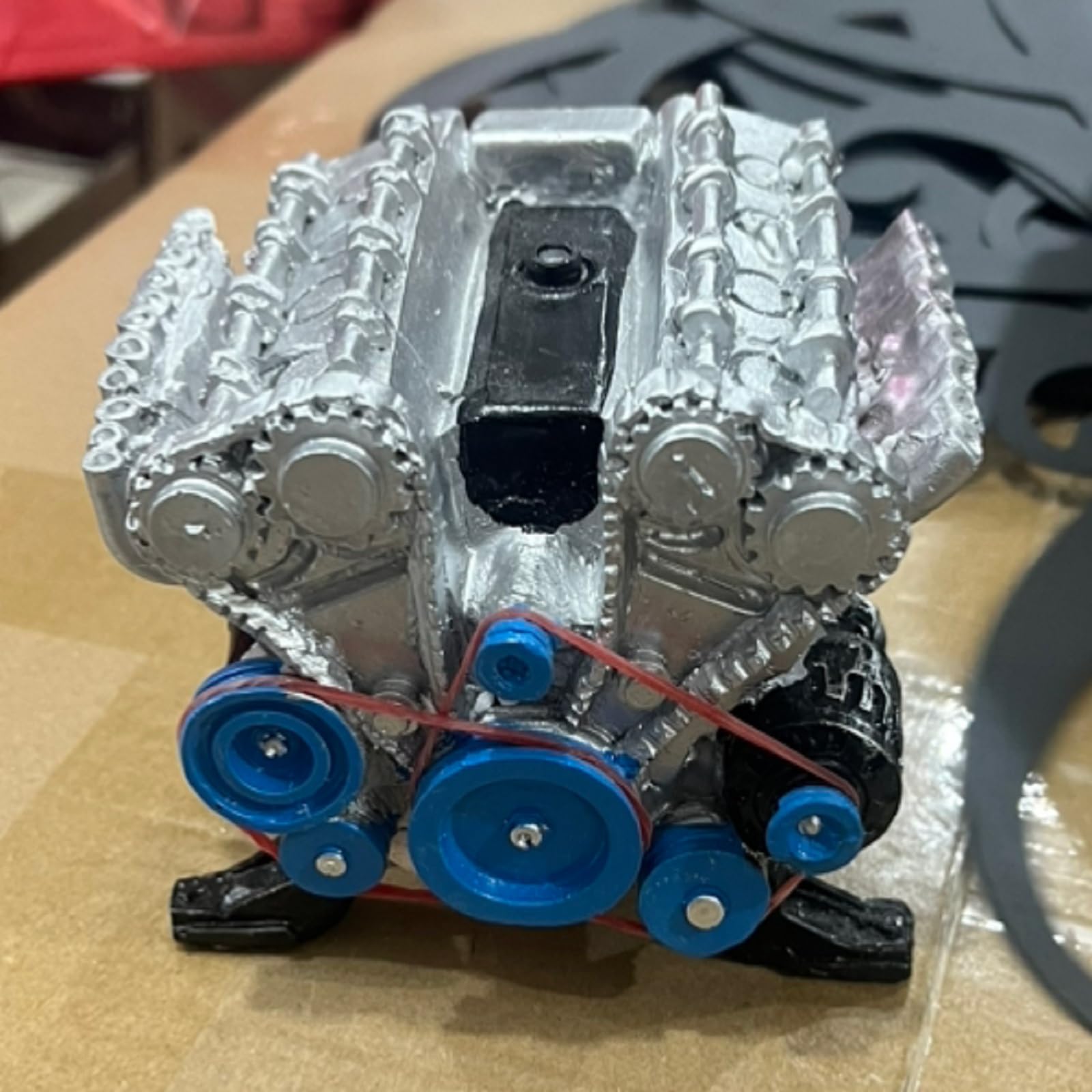 1:1 Scale 8-Cylinder Resin Car Engine Model Kit - DIY Assembly for Adults & Hobbyists - Perfect for Automotive Education, STEM Learning & Collector Displays    (Note: This optimized title includes:   1. SEO-friendly keywords like 