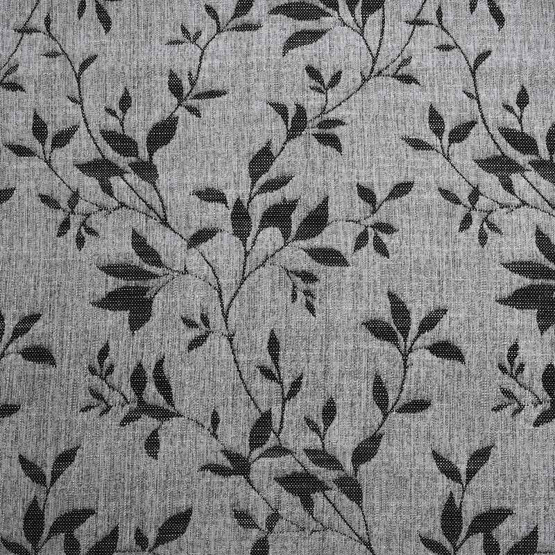 Ghera Jacquard Leaves Grommet Top Curtain Panel Set - Elegant Window Treatment for Living Room & Bedroom Decor