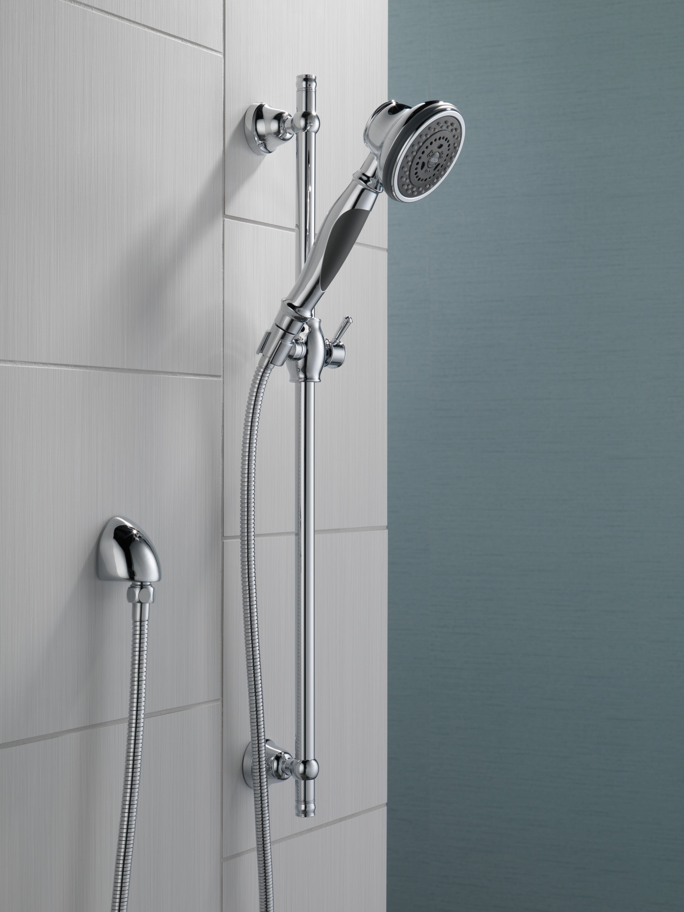 Delta 57021 CZ 3-Setting Hand Shower with Slide Bar in Champagne Bronze - Perfect for Bathroom Renovation & Spa-Like Shower Experience