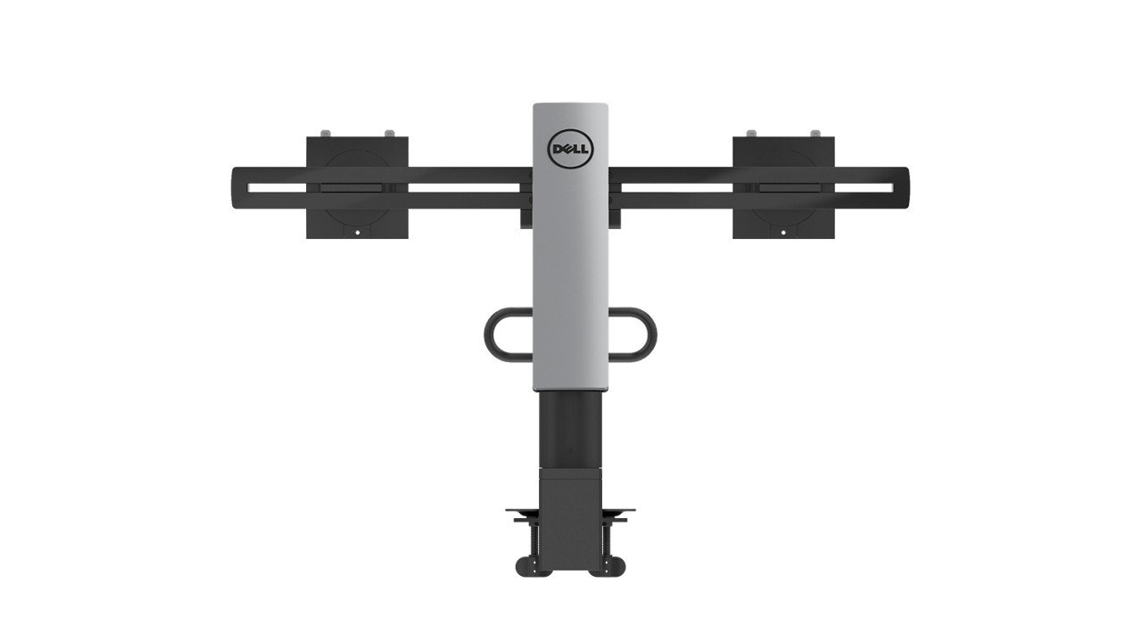Dell MDA17 Dual Monitor Arm - Adjustable VESA Mount Stand for 13-32 Inch Screens, Black | Ergonomic Home Office & Gaming Setup