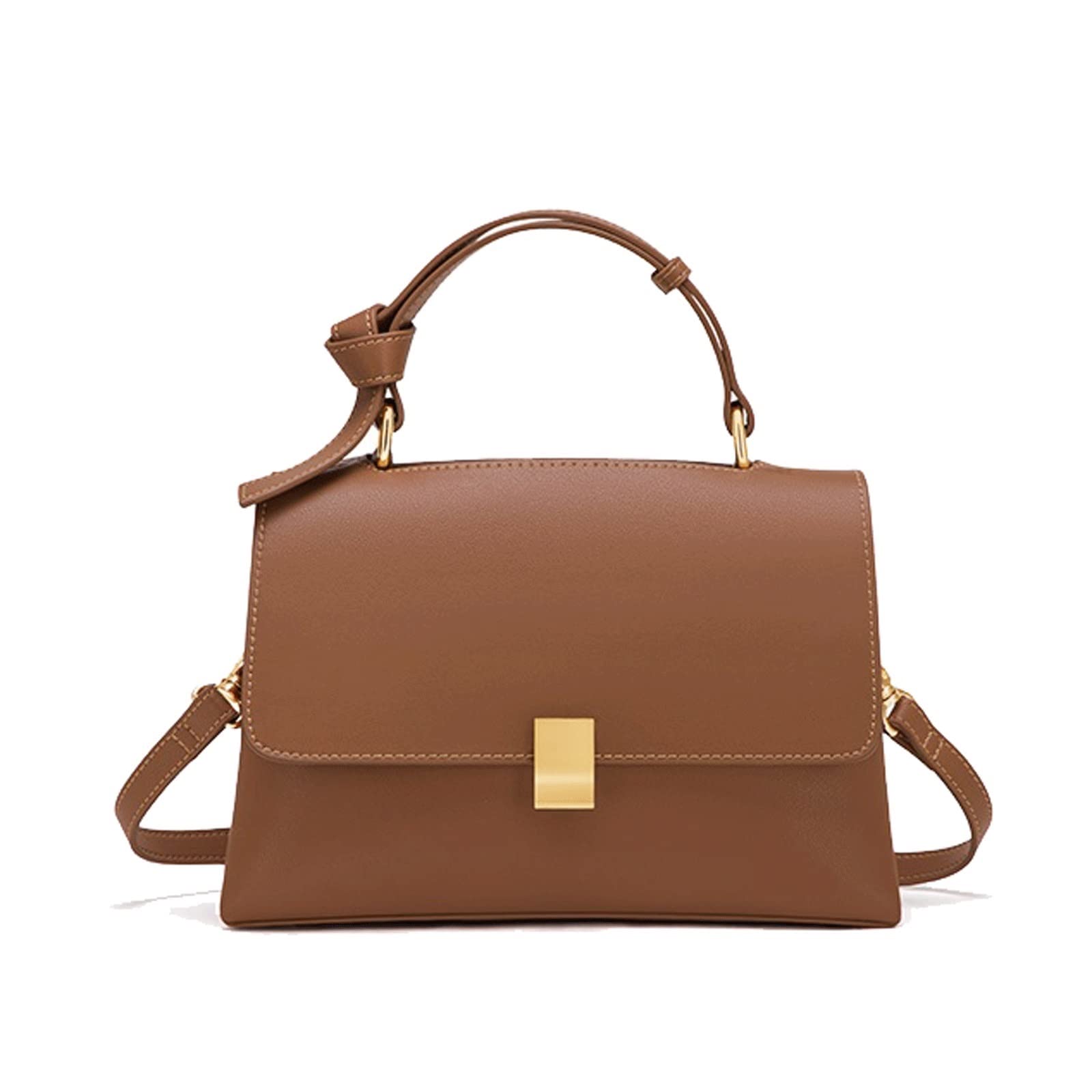 NHBT Women's Soft Leather Sling Bag - Fashionable Large Capacity Shoulder Messenger Purse for Daily Use, Work & Travel