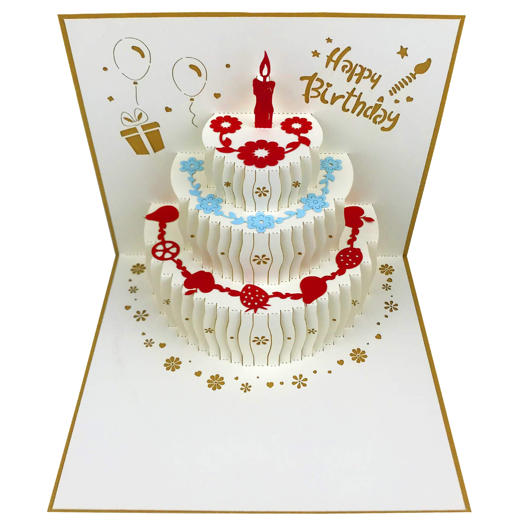 3D Pop Up Birthday Cards - Laser Cut Greeting Cards with Envelopes for Mom, Wife, Sister, Boy, Girl & Friends | Perfect for Birthdays, Anniversaries & Special Occasions
