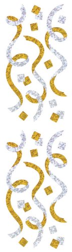 Streamers, Confetti/Gold,silver