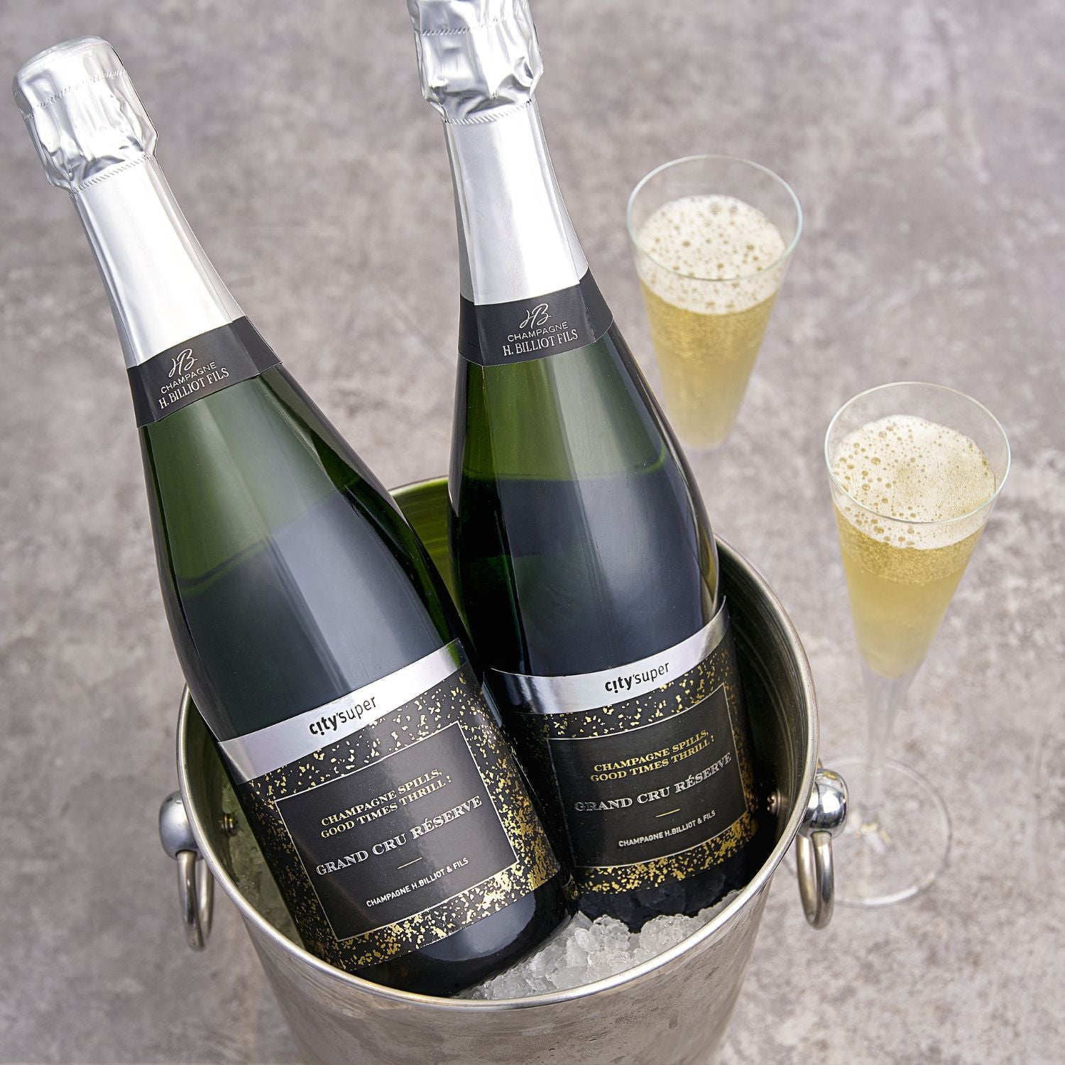 Premium H. Billiot Grand Cru Reserve NV Champagne (750mL) - Fine French Sparkling Wine for Celebrations, Weddings & Special Occasions