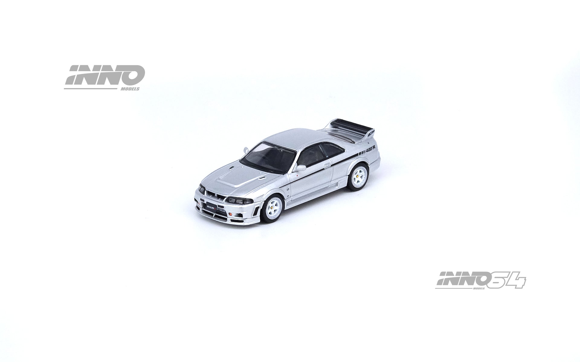 INNO64 1:64 Scale Diecast Model - Nissan Skyline GT-R (R33) NISMO 400R Sonic Silver - Collectible Miniature Car for Display, Gifts & Racing Enthusiasts
