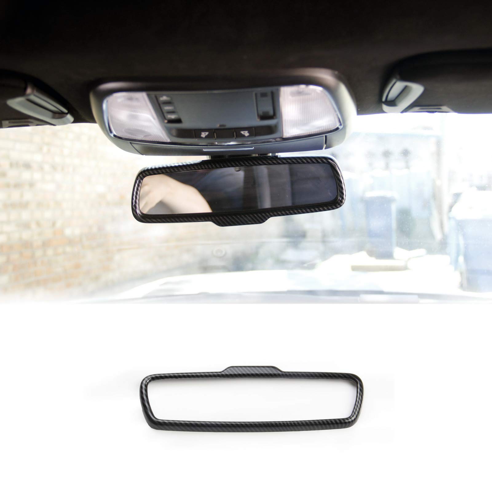 Premium Carbon Fiber Rearview Mirror Frame Cover Trim for Dodge Charger 2015-2023 - Sleek Upgrade for Enhanced Style & Protection (Perfect for Car Enthusiasts & Custom Builds)