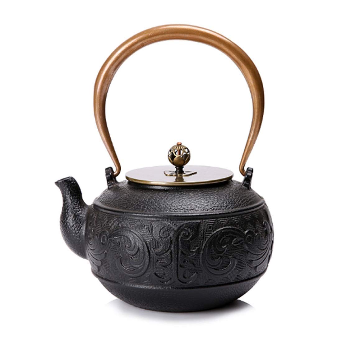 Cast Iron Teapot - Handmade Vintage Iron Tea Kettle with Easy Pour Spout, 1.4L Capacity for Chinese Tea Ceremony, Perfect for Home, Office or Party Use | Great Gift for Tea Lovers