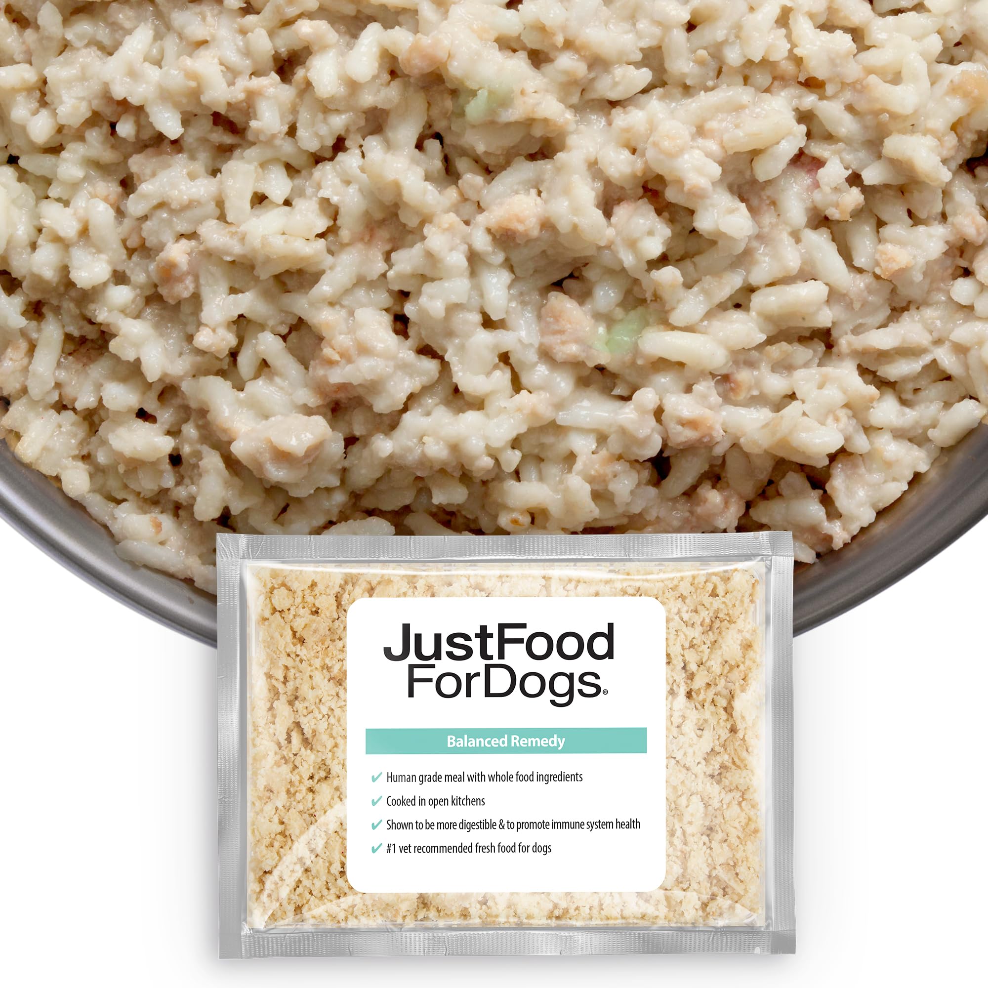 JustFoodForDogs Frozen Fresh Dog Food for Sensitive Stomachs - Complete Meal or Topper - Human Grade Balanced Remedy - 18oz (21 Pack) - Perfect for Dogs with Digestive Issues & Allergies
