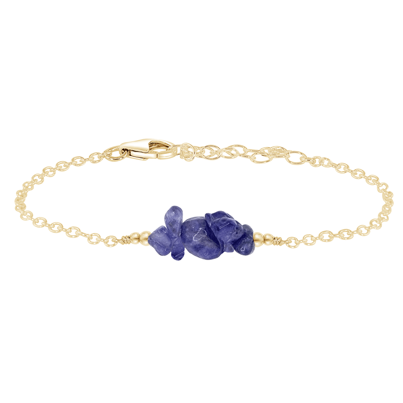 Natural Tanzanite Chip Bead Bar Bracelet for Women - Elegant Adjustable Crystal Jewelry for Daily Wear, Parties & Special Occasions