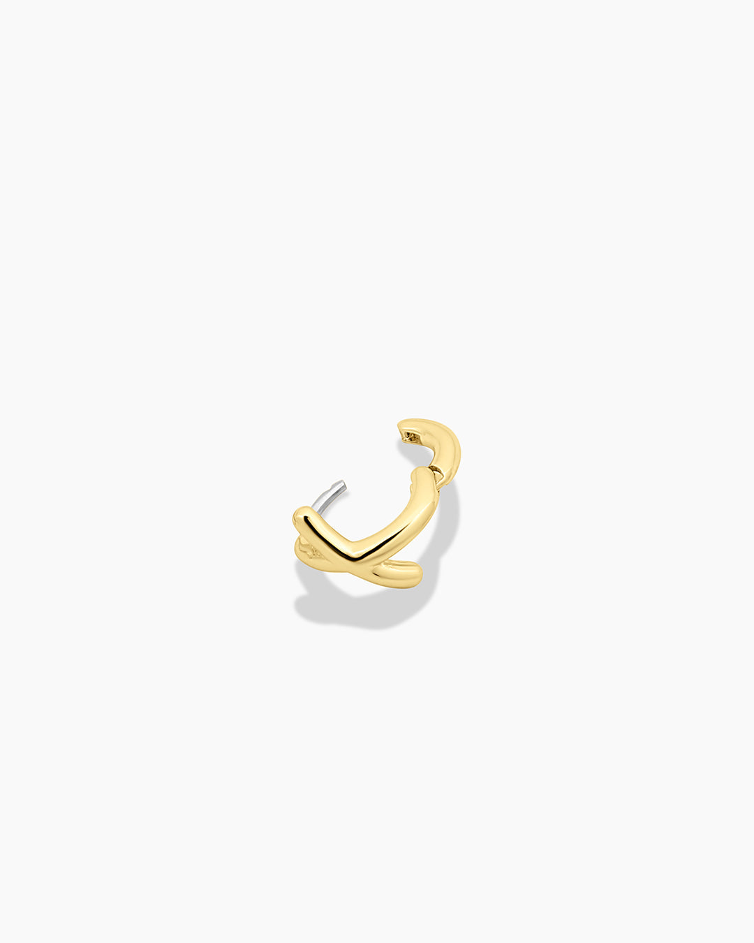 Alphabet Single Huggie Earrings - Gold Plated Initial Letter Studs for Women - Perfect for Everyday Wear, Gifts & Special Occasions