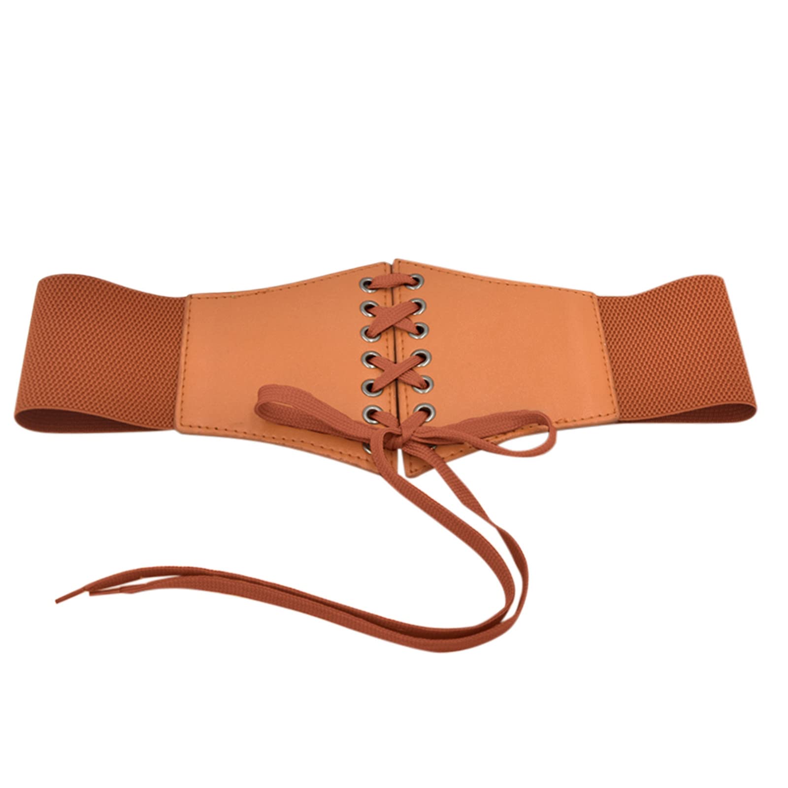 Men's & Women's Genuine Cowhide Leather Belt - Punk Gothic Corset Waist Belt for Halloween, Daily Wear & Costume Accessories | Adjustable Elastic Waistband for Dresses, Skirts & Outfits