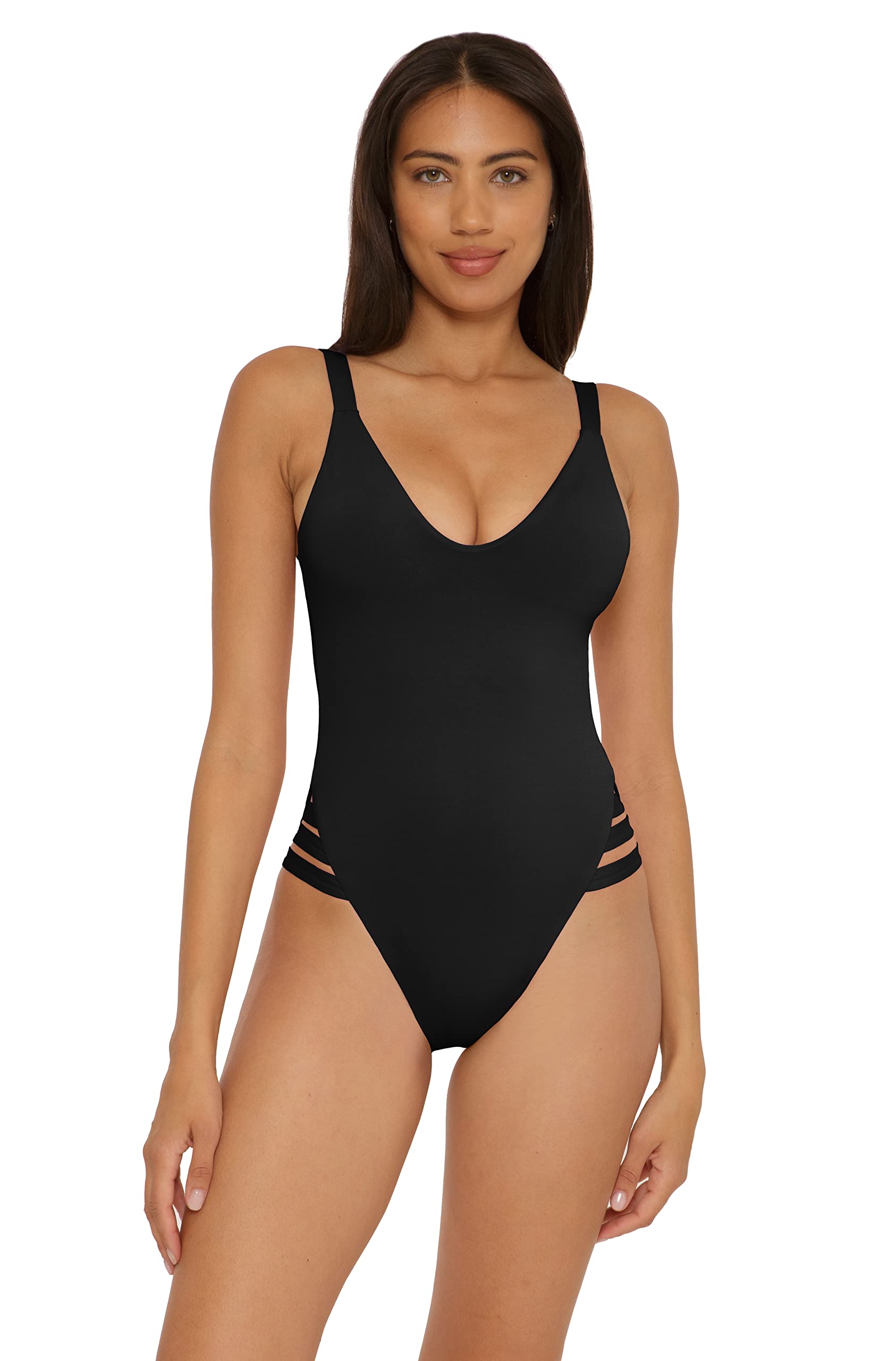 BECCA Women's One Piece Swimsuit - High Leg, Scoop Neck & Open Back Bathing Suit for Beach, Pool & Summer Vacations | Flattering Swimwear for Women