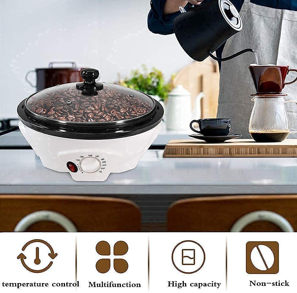 500g Household Coffee Roaster & 500g Coffee Bean Cooler - Electric Coffee Bean Roaster Machine with Cooling Tray for Home Roasting - Perfect for Fresh Coffee Lovers & DIY Baristas