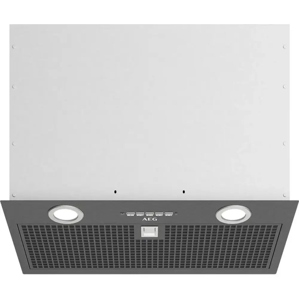 AEG DGE5662HB 52cm Integrated Range Hood in Dark Stainless Steel with Power Boost - Powerful Kitchen Ventilation for Smoke & Odor Removal - Perfect for Modern Home Cooking