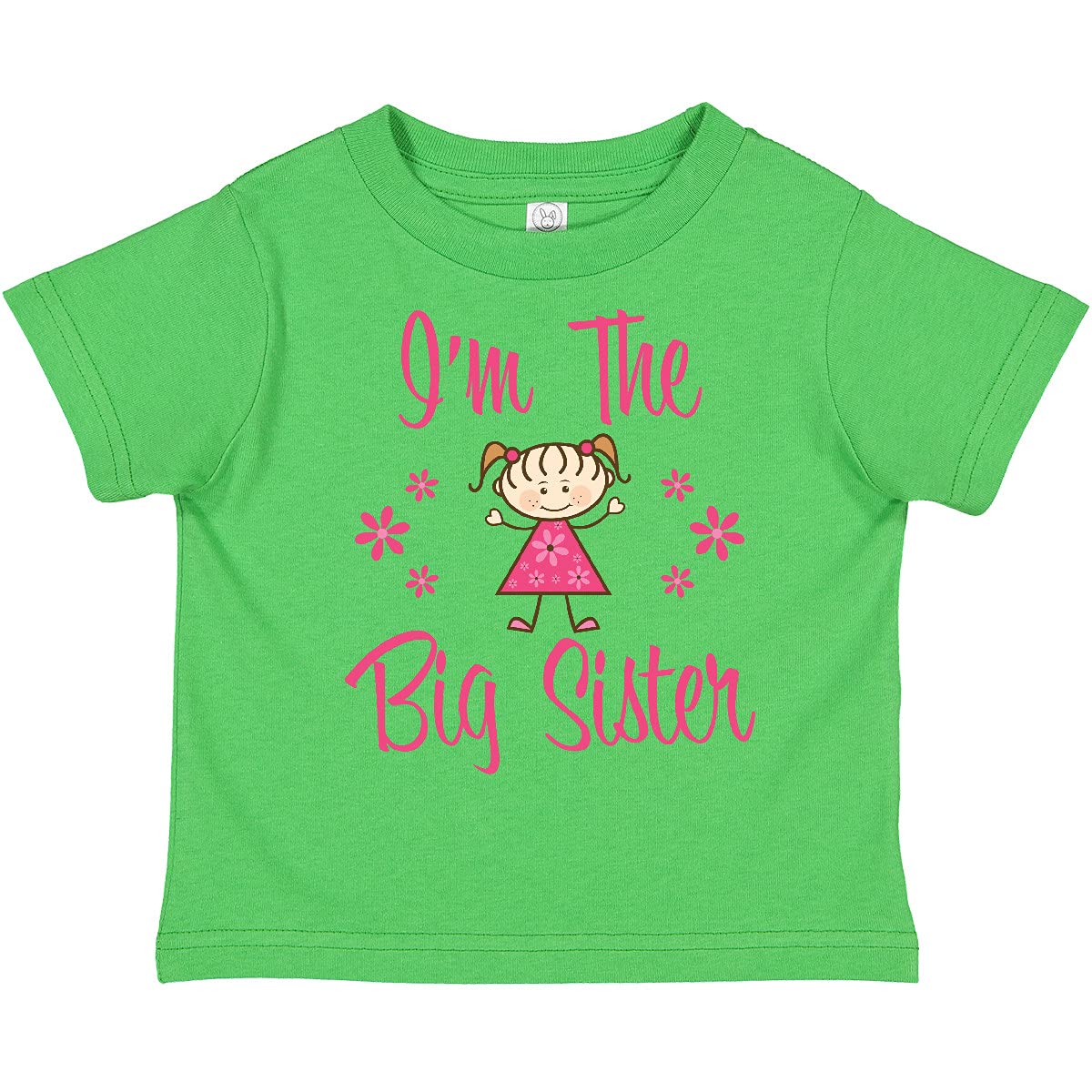 Inktastic Big Sister Toddler T-Shirt - Cute Sibling Matching Outfit for Toddler Girls - Perfect for Family Photos, Birthday Gifts & Sister Bonding Moments