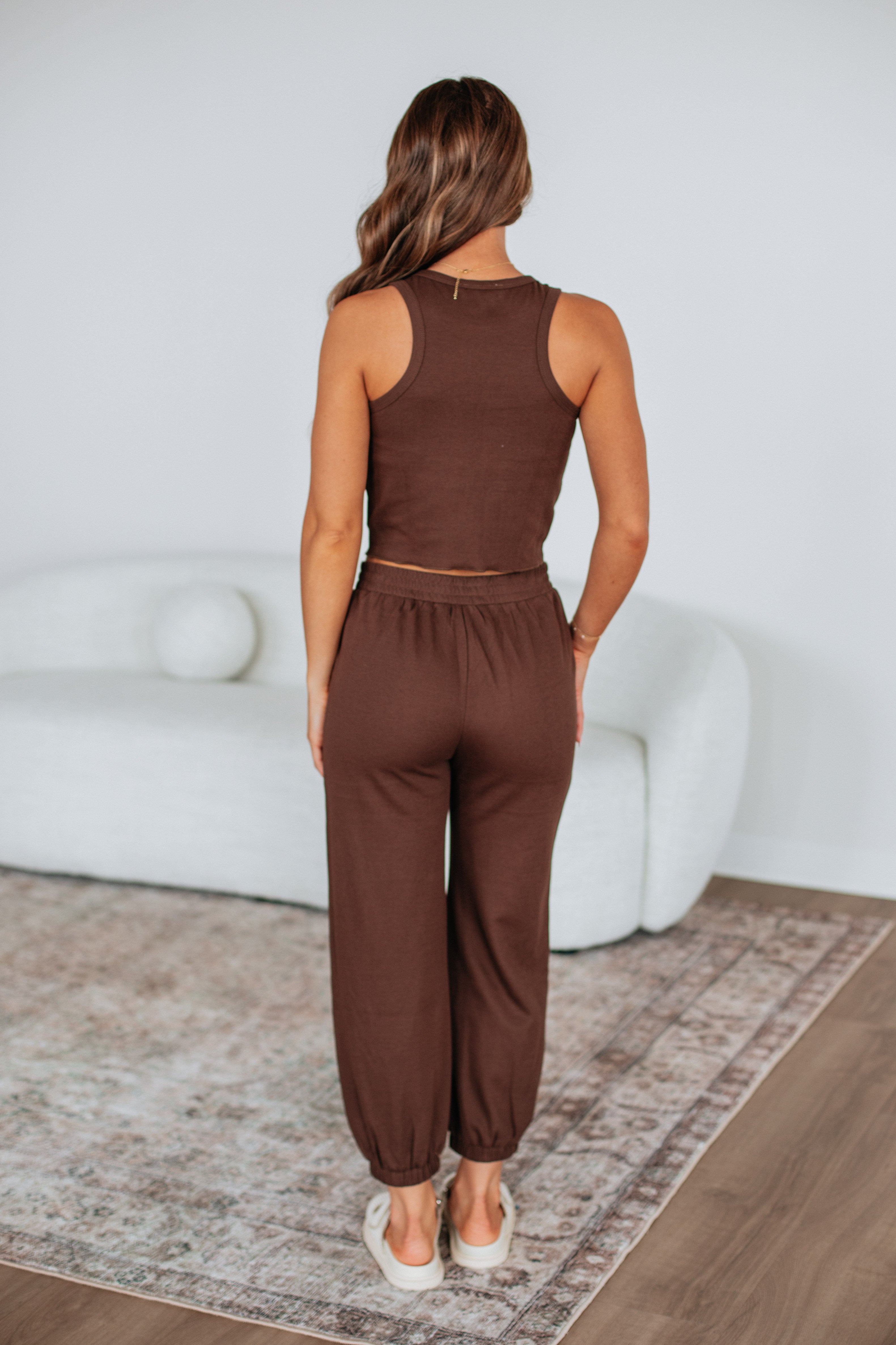 Dax Two Piece Lounge Set - Soft & Comfortable Chocolate Brown Loungewear for Women | Perfect for Relaxing at Home, Yoga, and Casual Wear