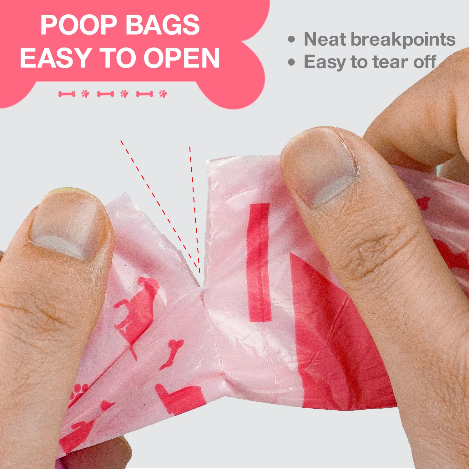 360 Count Extra Thick Leak Proof Dog Poop Bags with Dispenser | Unscented Pet Waste Bags for Dogs & Cats | Durable Doggie Poop Bag Holder | Perfect for Walks, Parks & Backyard Cleanup (Pink)