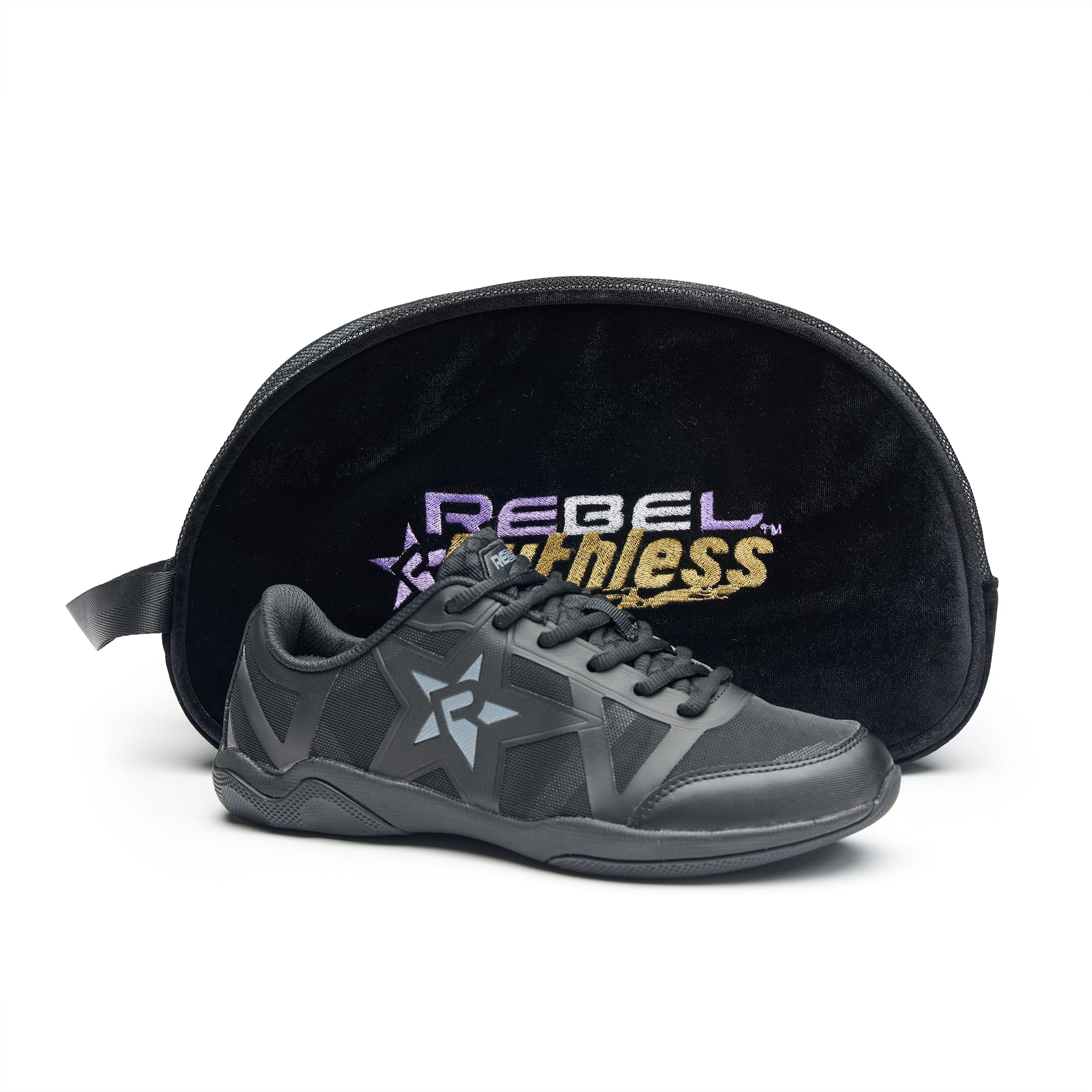 Rebel Athletic Ruthless Blackout Cheerleading Shoes - Lightweight Performance Cheer Shoes for Competition & Practice - Perfect for Cheerleaders, Dancers & Gymnasts