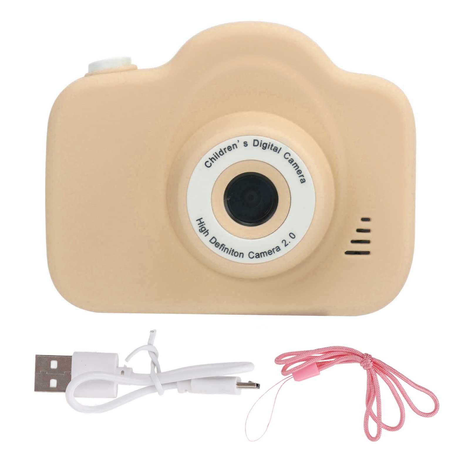 BTIHCEUOT Kids Digital Camera - Light Yellow Cartoon Camera with One-Key Video Recording, MP3 Player & Puzzle Games - Perfect Gift for Children | Great for Birthday Presents, Travel Adventures & Creative Play