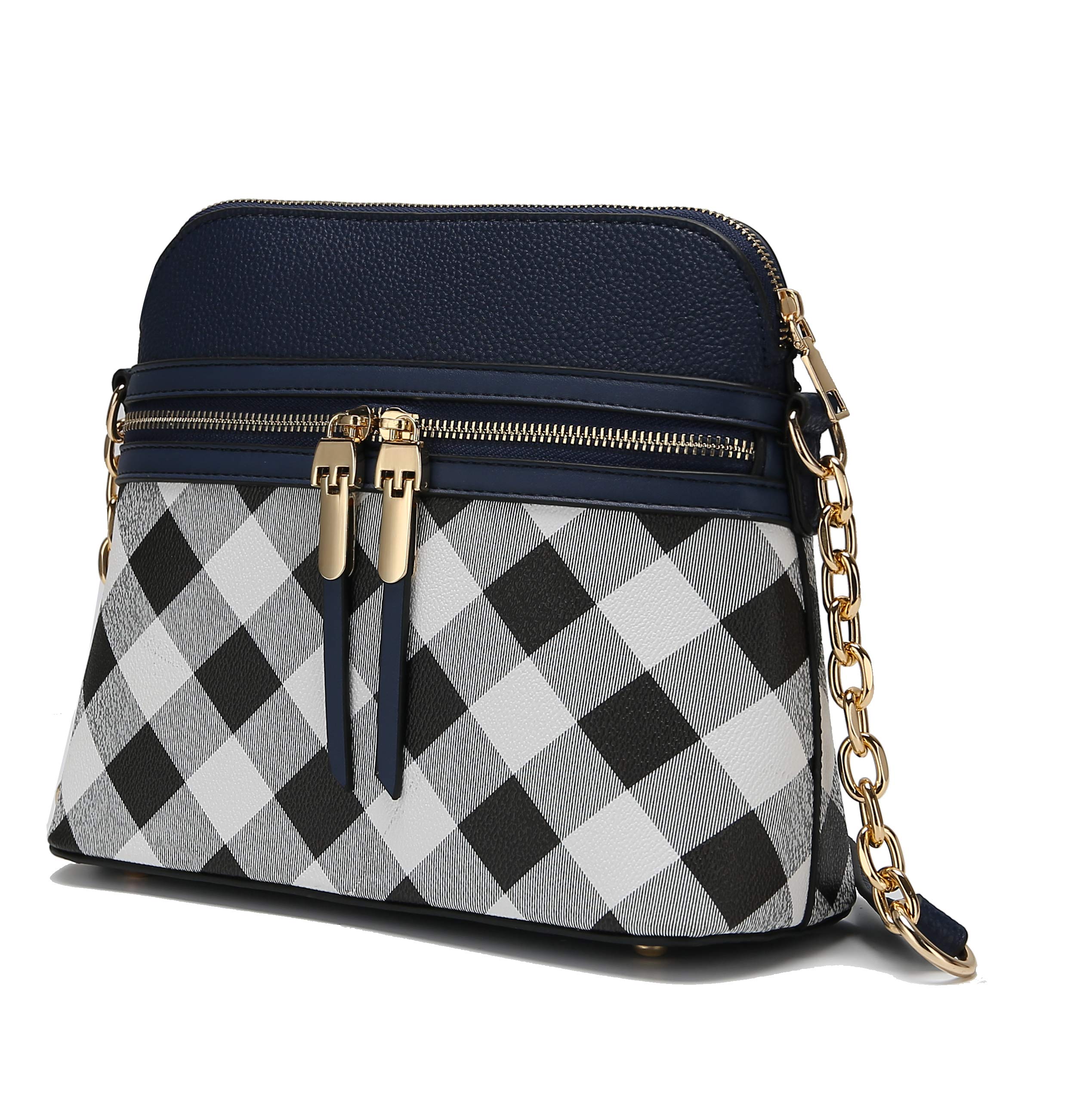 MKF Women's Crossbody Bag PU Leather Messenger Purse with Multiple Pockets - Stylish Shoulder Bag for Daily Use, Travel & Work Essentials