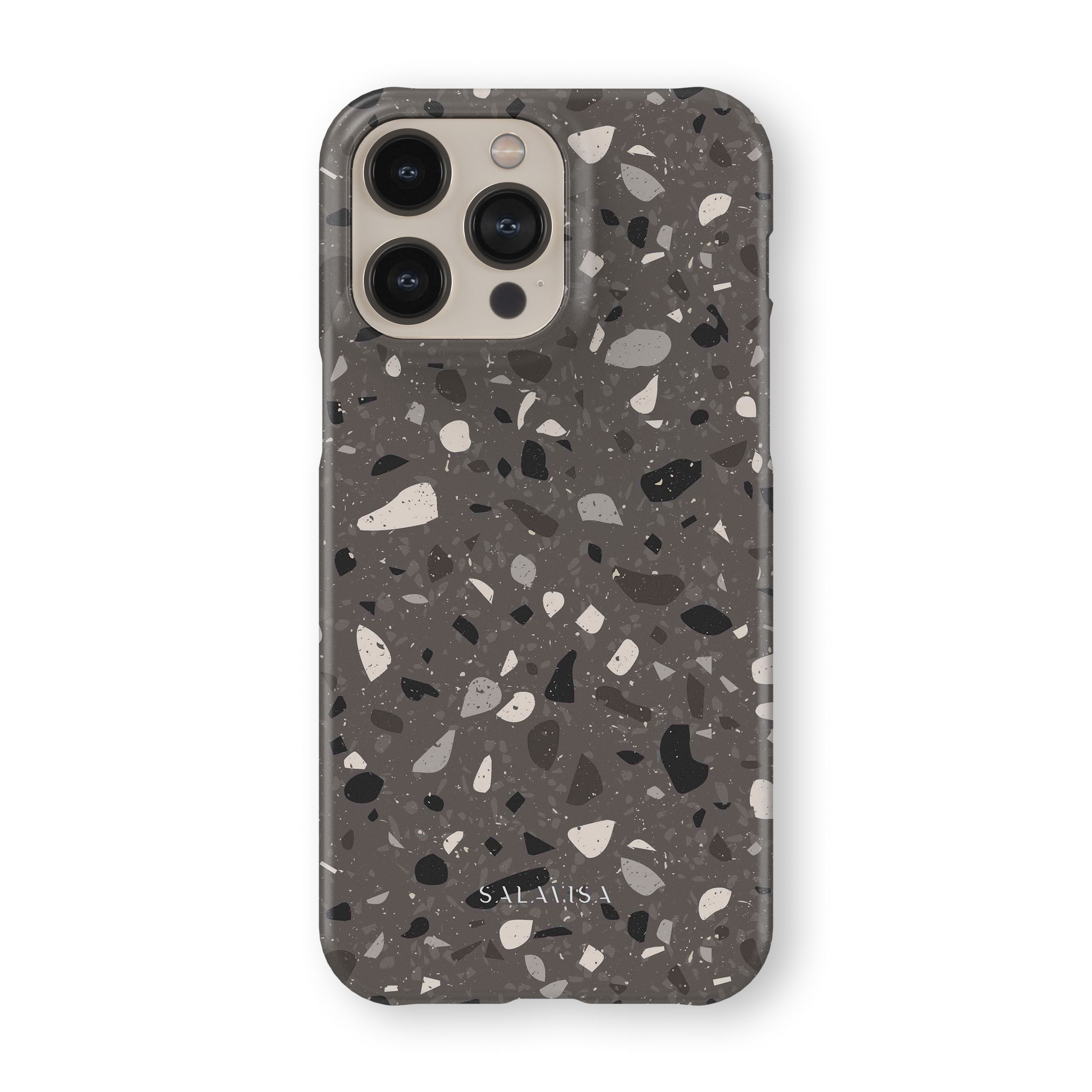 Stylish Brown Terrazzo Pattern Phone Case - Durable Protective Cover for iPhone & Samsung | Perfect for Everyday Use, Travel & Work
