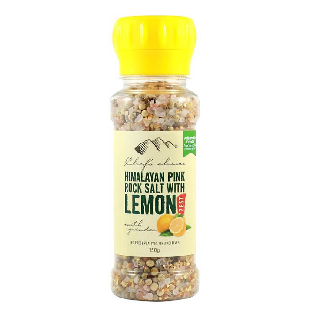 Organic Pink Himalayan Rock Salt with Lemon - Natural Seasoning for Cooking, Grilling & Margaritas - Gourmet Flavor Enhancer for Meats, Salads & Cocktails