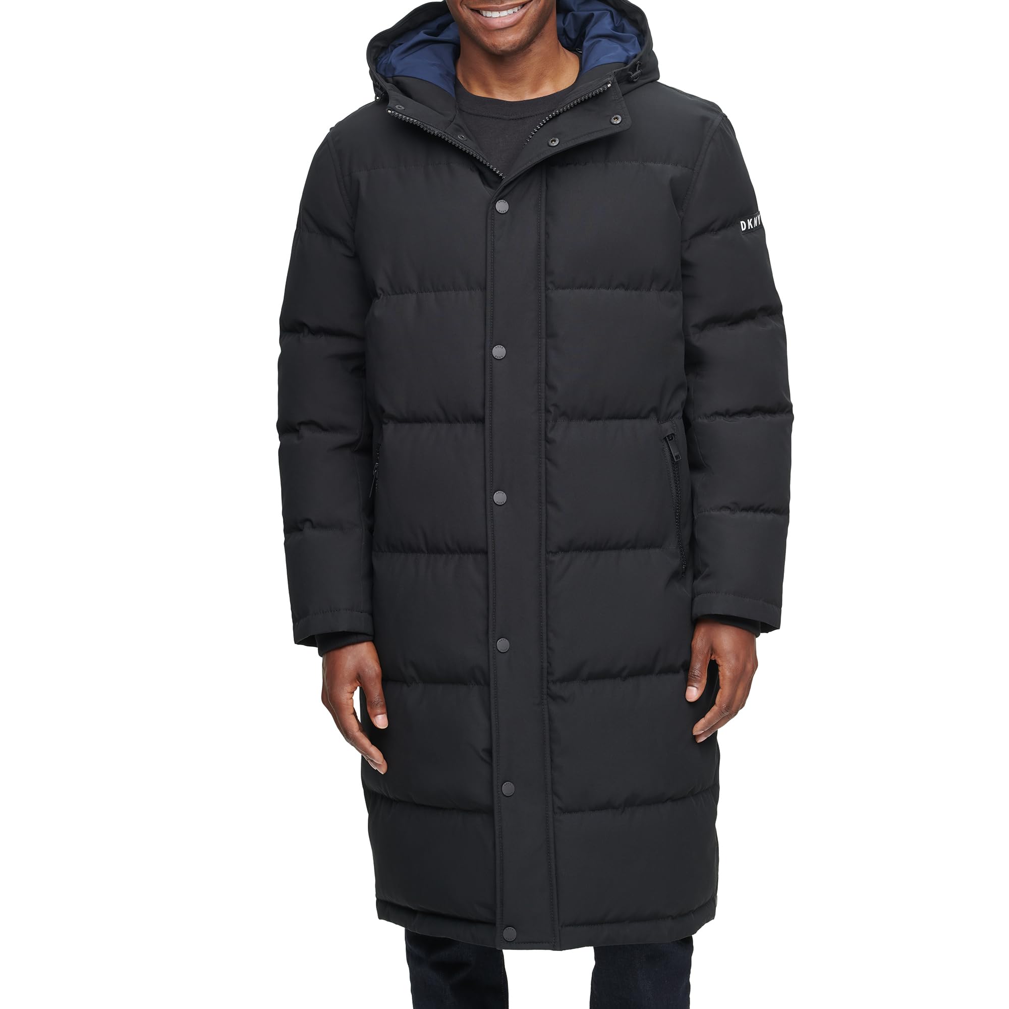 DKNY Arctic Cloth Hooded Extra Long Parka Jacket for Women - Winter Warm Windproof Waterproof Coat for Cold Weather, Snow, Outdoor Activities