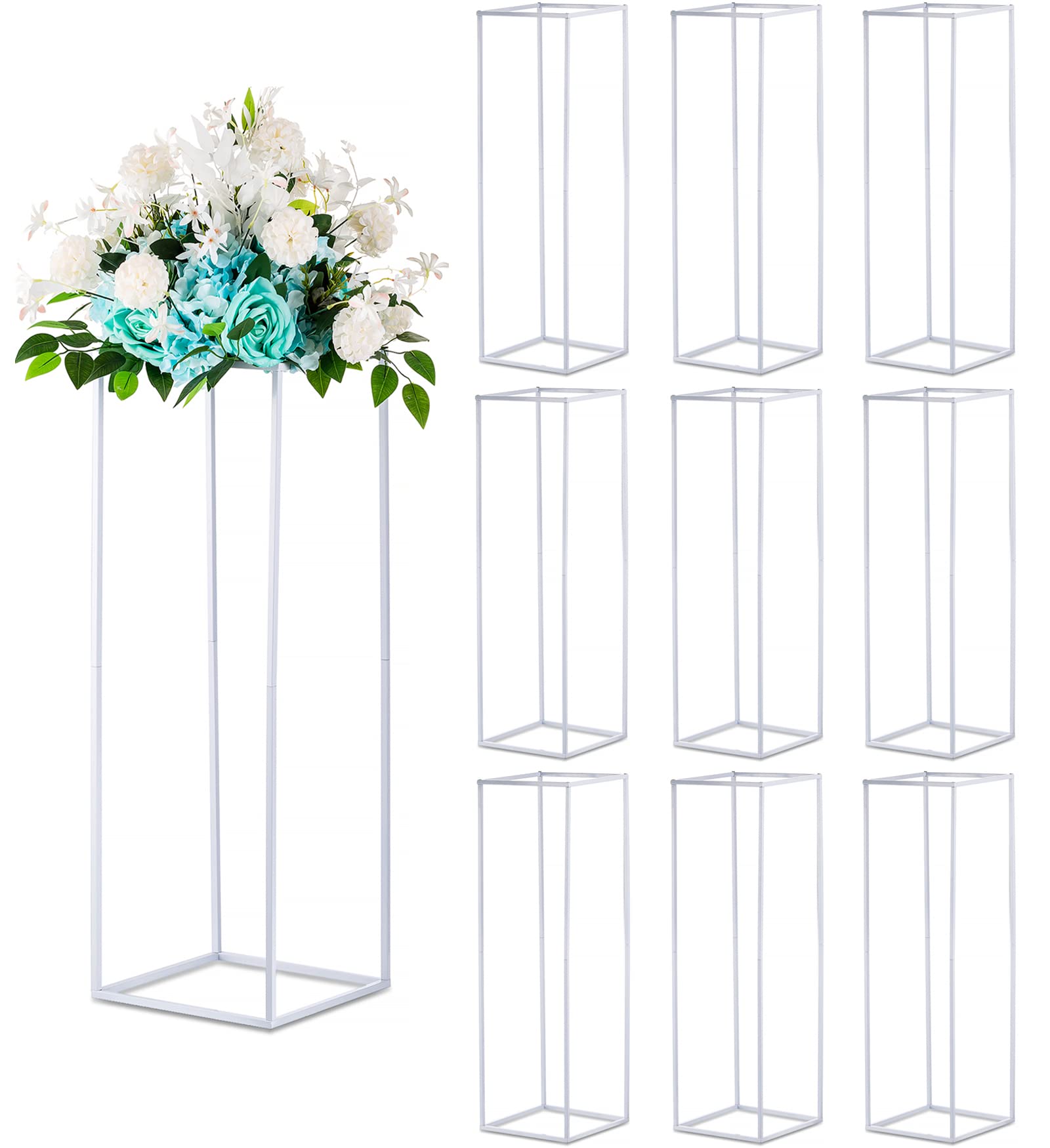Tall White Metal Wedding Centerpieces - 31.5