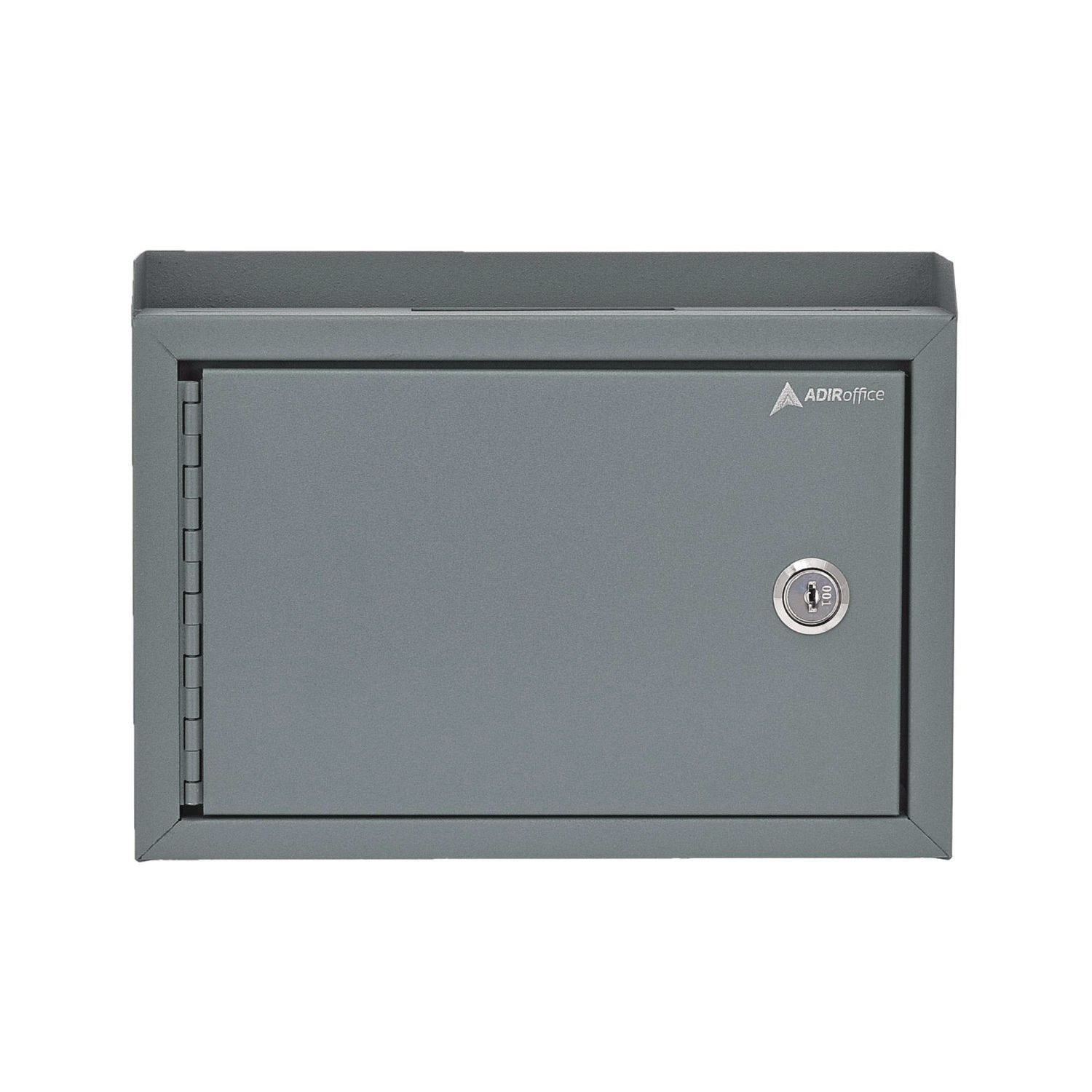 AdirOffice Medium Steel Secure Drop Box with Key Lock - 9.8