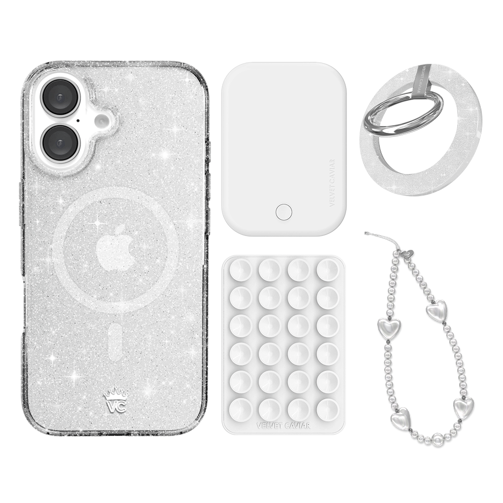 Stardust Glitter iPhone Case with Grip - Premium Protective Phone Cover for iPhone 13/14/15 Series | Trendy Sparkle Design for Everyday Use & Special Occasions