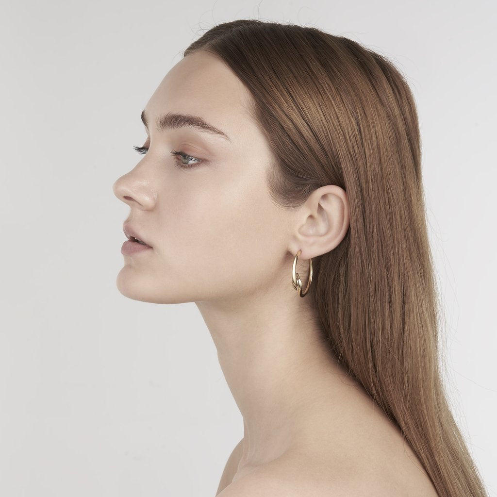 14K Yellow Gold Vermeil Hook Hoop Earrings for Women - Classic Dangle Earrings for Everyday Wear & Special Occasions